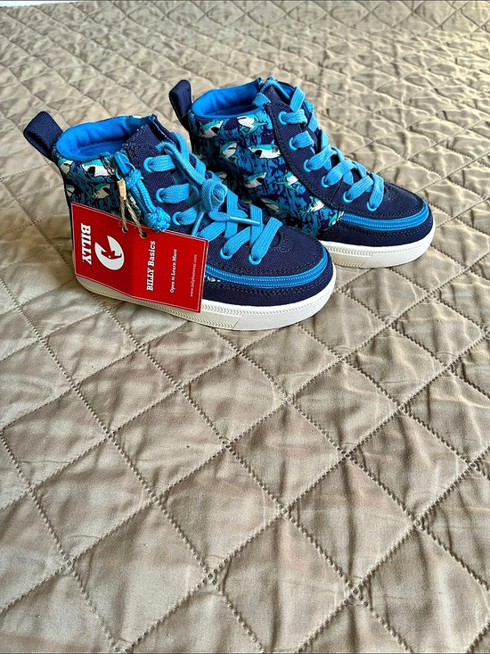 Billy Other - Billy Classic Lace High-Top Sneakers in Blue & White Girls US 9M NWT